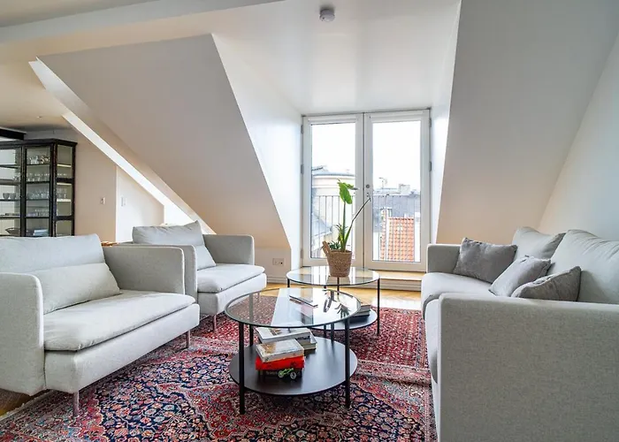 아파트 Penthouse With Panoramic Private Terrace 코펜하겐